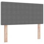vidaXL Lit à Ressorts avec Matelas & Lumière LED Gris Clair Petit Double Tissu en Velours Côtelé