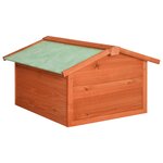 vidaXL Garage de tondeuse à gazon 72x87x50 cm Bois de sapin solide