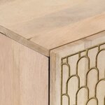 vidaXL Armoire lavabo de salle de bain bois massif de manguier