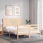 vidaXL Cadre de lit sans matelas bois massif