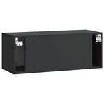 vidaXL Meuble TV mural Noir 78 5 x 31 x 30 cm Bois d'ingénierie