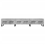 vidaXL Meuble TV gris béton 150x36x30 cm bois d'ingénierie