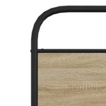 vidaXL Cadre de lit sans matelas 100x200 cm chêne fumé bois ingénierie