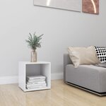 vidaXL Meuble TV Blanc 37x35x37 cm Bois d’ingénierie