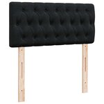 vidaXL Sommier à lattes de lit avec matelas Noir 100x200 cm Velours