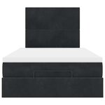 vidaXL Cadre de lit ottoman avec matelas noir 120x200 cm velours