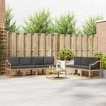 vidaXL Ensemble de canapés d'extérieur 7 Pièces