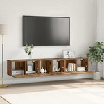 vidaXL Meuble TV 3 Pièces Marron 60 x 30 x 30 cm Bois d'ingénierie