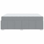 vidaXL Cadre de lit avec matelas Gris clair 140 x 200 cm tissu