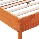 vidaXL Cadre de lit sans matelas cire marron 200x200cm bois pin massif