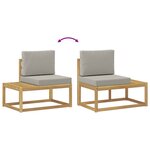 vidaXL Canapé d'extérieur en bout 2 Pièce Blanc Bois d'Acacia Massif