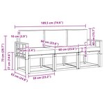 vidaXL Ensemble de canapés d'extérieur 3 pc