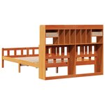 vidaXL Lit bibliothèque sans matelas cire marron 150x200 cm pin massif