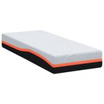 vidaXL Matelas Blanc  Gris 70 x 200 cm Mousse