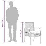 vidaXL Ensemble à manger de jardin avec coussins 5Pièces Beige poly rotin