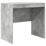 vidaXL Bureau Gris béton 80 x 50 x 76 cm Bois d'ingénierie