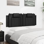 vidaXL Coussin de tête de lit Viana noir 137 cm similicuir