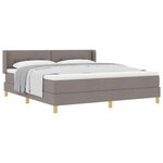 vidaXL Lit à ressorts avec tête de lit Taupe 200 x 180 cm tissu