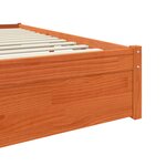 vidaXL Cadre de lit Cire marron 180 x 200 cm Bois de Pin Massif