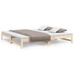 vidaXL Lit coulissant 2x(100x200) cm Bois de pin massif