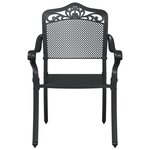 Chaises de jardin vidaXL 2 Pièces en alu moulé noir