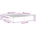 vidaXL Cadre de lit sans matelas blanc 200x200 cm
