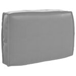 vidaXL Coussin de palette pour dossier gris 60 x 40 x 12 cm  tissu Oxford