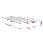vidaXL Cadre de lit sans matelas chêne fumé 100x200 cm bois ingénierie
