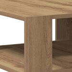 vidaXL Table basse chêne artisanal 58x58x40 cm bois d'ingénierie