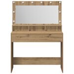 vidaXL Coiffeuse chêne artisanal 100 x 41 x 135 cm Bois d'ingénierie