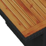 Canapé de jardin 7 pièces avec coussins Noir Poly Rotin