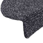 vidaXL Tapis d'escalier autocollants 30 pièces 56 x 17 x 3 cm Gris foncé Demi-rond