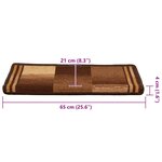 vidaXL Tapis d'escalier autoadhésifs 5 Pièces 65x21x4 cm Marron