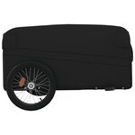 vidaXL Remorque de vélo noir 45 kg fer