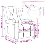 vidaXL Fauteuil inclinable Cappuccino Similicuir