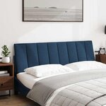 vidaXL Coussin de tête de lit bleu 160 cm tissu