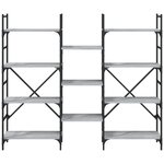 vidaXL Bibliothèque sonoma gris 160x28 5x136 5 cm bois d'ingénierie