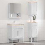 vidaXL Ensemble de mobilier de salle de bain FLORO 3 Pièces Blanc