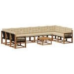 vidaXL Ensemble de canapés d'extérieur 11 pc Naturel et Beige