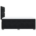 vidaXL Sommier à lattes de lit avec matelas Noir 100x200 cm Velours