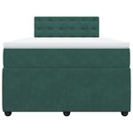 vidaXL Sommier à lattes de lit et matelas Vert foncé 120x200cm Velours