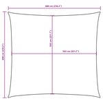 vidaXL Voile de parasol Tissu Oxford carré 6x6 m Blanc
