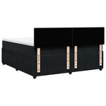 vidaXL Sommier à lattes de lit et matelas Noir 200x200 cm Velours