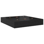 vidaXL Cadre de lit Chêne noir 200 x 200 x 31 5 cm Bois d'ingénierie