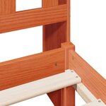 vidaXL Lit bibliothèque sans matelas cire marron 150x200 cm pin massif