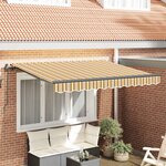 vidaXL Auvent Rétractable Jaune 350 x 200 cm tissu