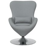 Fauteuil œuf vidaXL en tissu gris clair