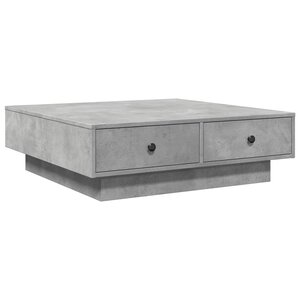 vidaXL Table basse Gris béton 90x90x28 cm Aggloméré