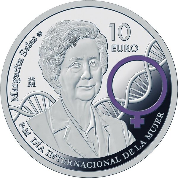 Pièce de monnaie en Argent 10 Euro g 27 Millésime 2024 International Women's Day MARGARITA SALAS