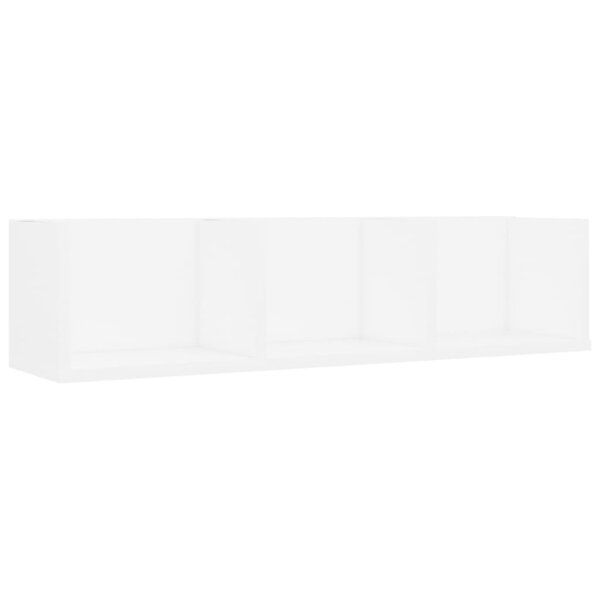 vidaXL Étagère murale à CD Blanc 75x18x18 cm Bois d'ingénierie